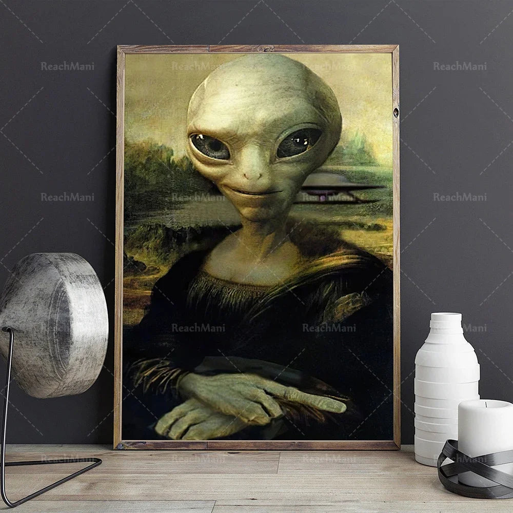 UFO Poster/UFO Alien Poster/Alien Scream Poster