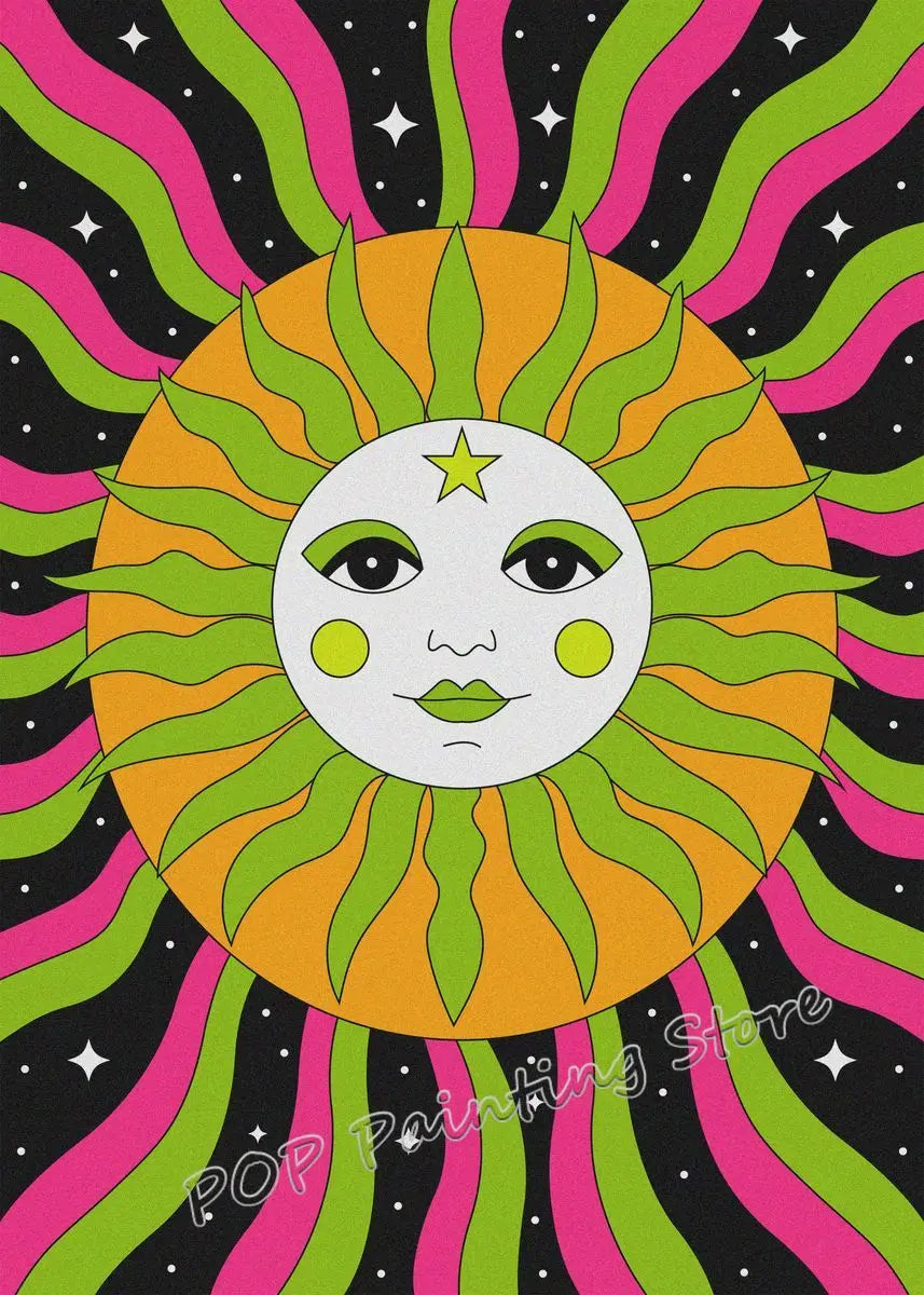 Fantasy Alien Psychedelic Art Funny Poster