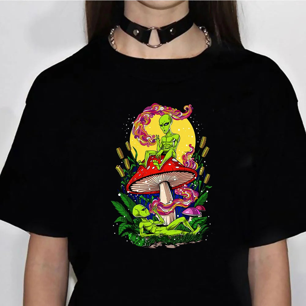 Magic Mushrooms Alien Psychedelic Shirt