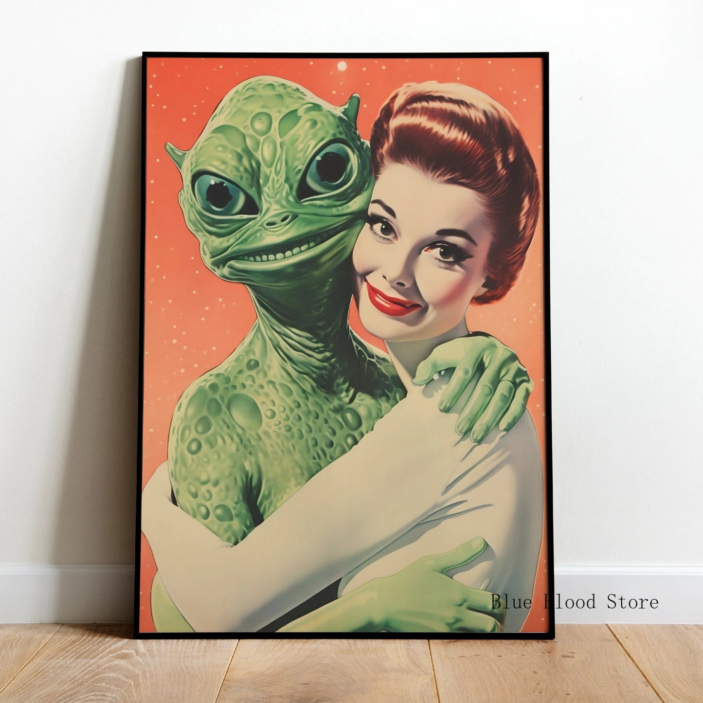 Aliens Vintage Sci Fi Poster 50s