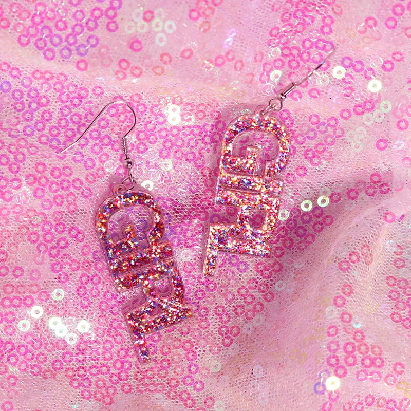 Y2k Earrings For Women Hip Hop Pink Cute Alien Set