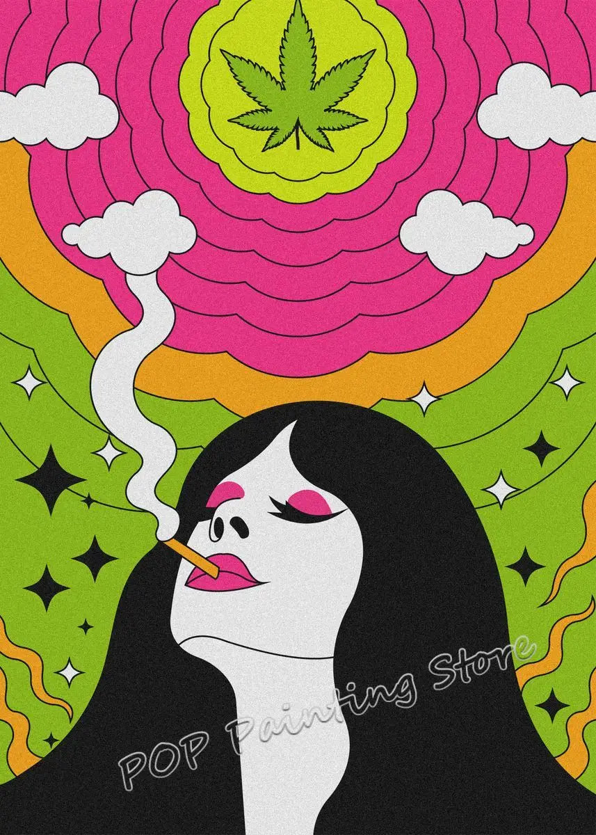 Fantasy Alien Psychedelic Art Funny Poster
