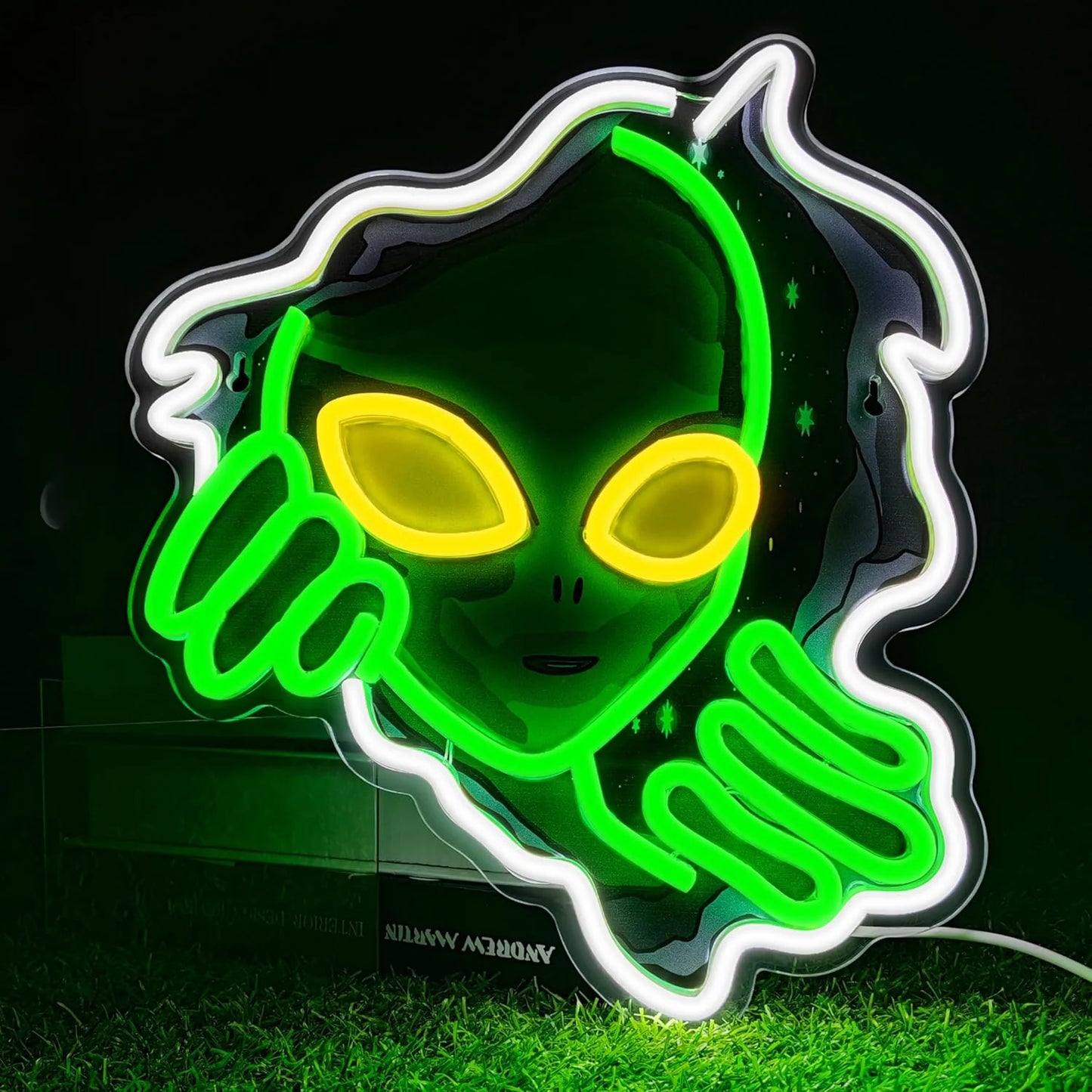 Alien Head LED Neon Sign Light for Bedroom Game Room