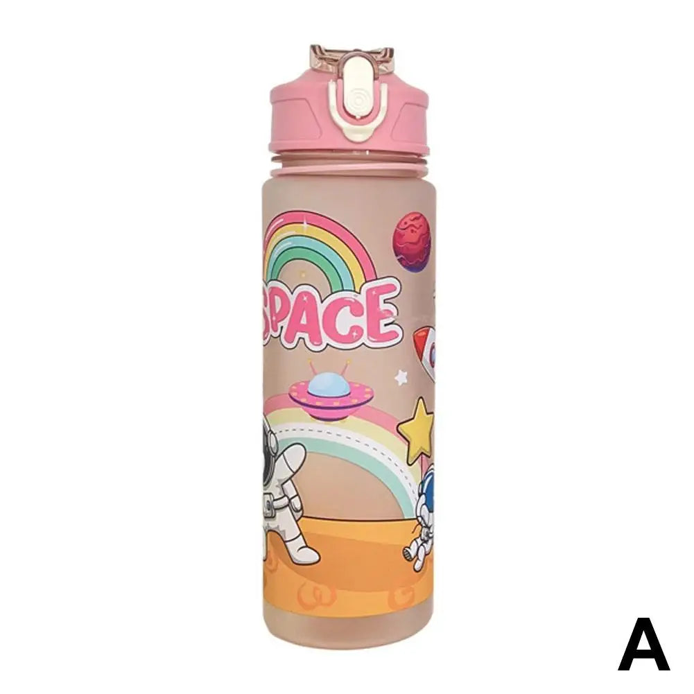 High Capacity Cartoon Astronaut Plastic Space Cup Leak Proof