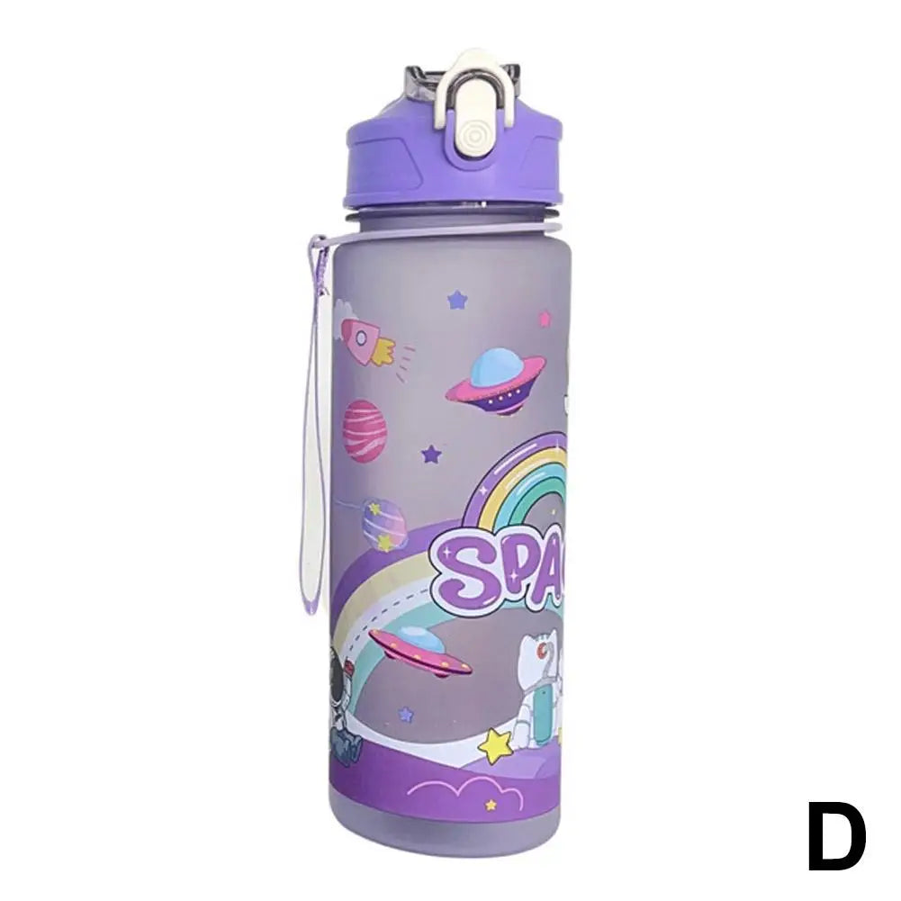 High Capacity Cartoon Astronaut Plastic Space Cup Leak Proof