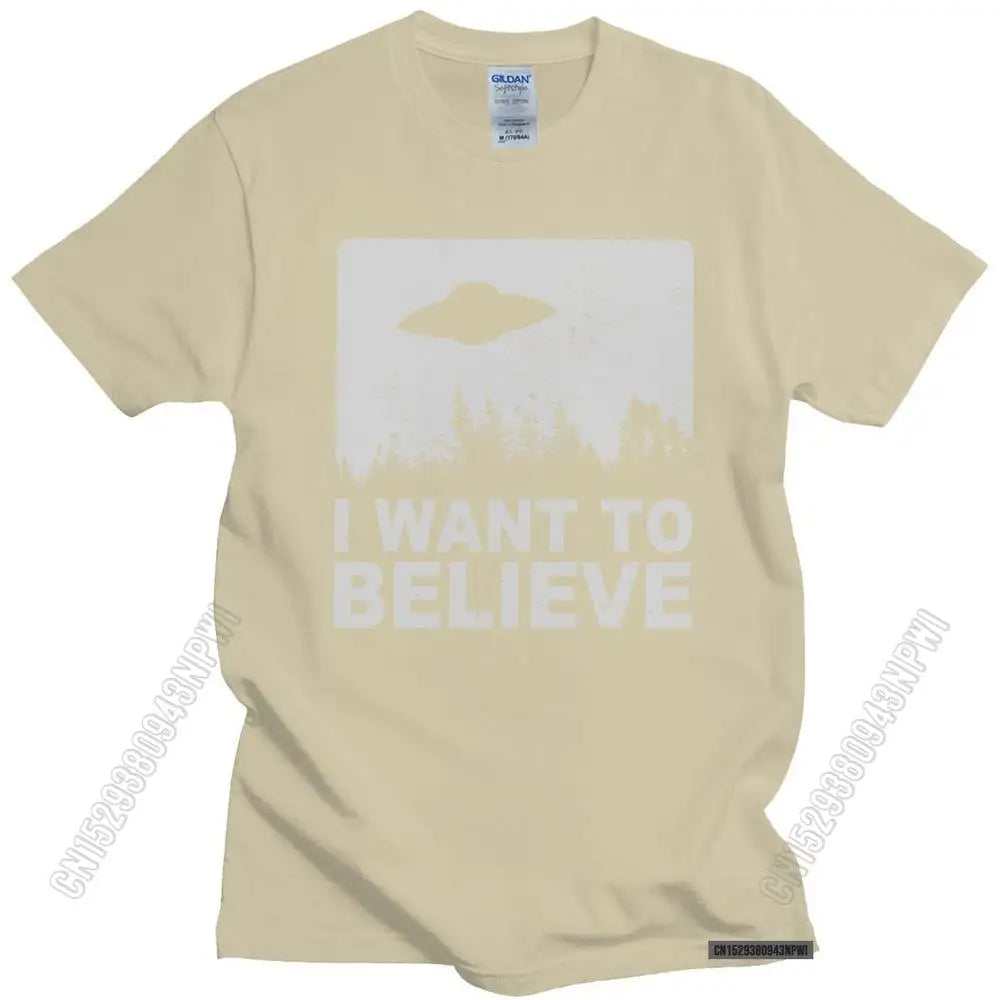 Stylish Male The X Files I Want To Believe Tshirt