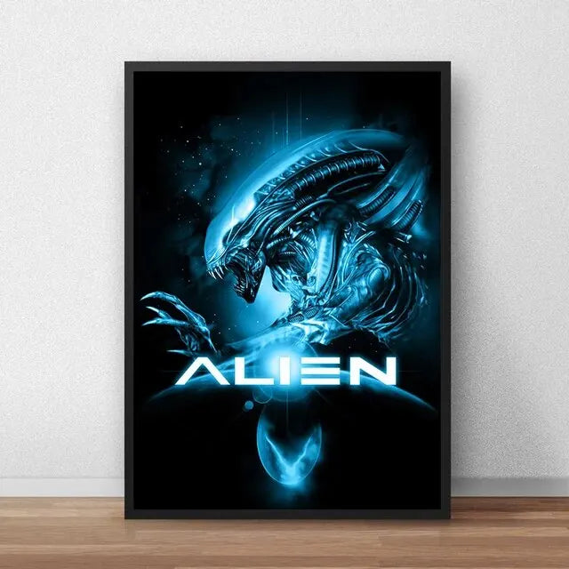 Classic Sci-Fi Alien Movie Poster