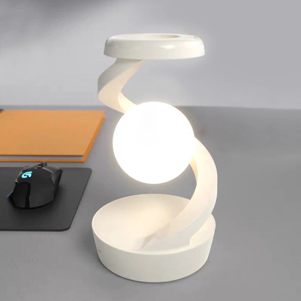 LED 360° Rotating Night Light With Wireless Charger