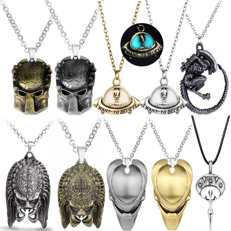 Movie Alien Necklace Predator AVP Alien Queen Pendant