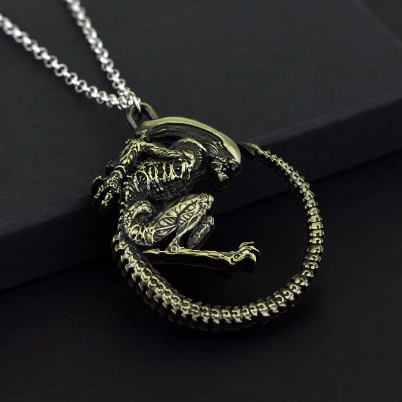 Movie Alien Necklace Predator AVP Alien Queen Pendant