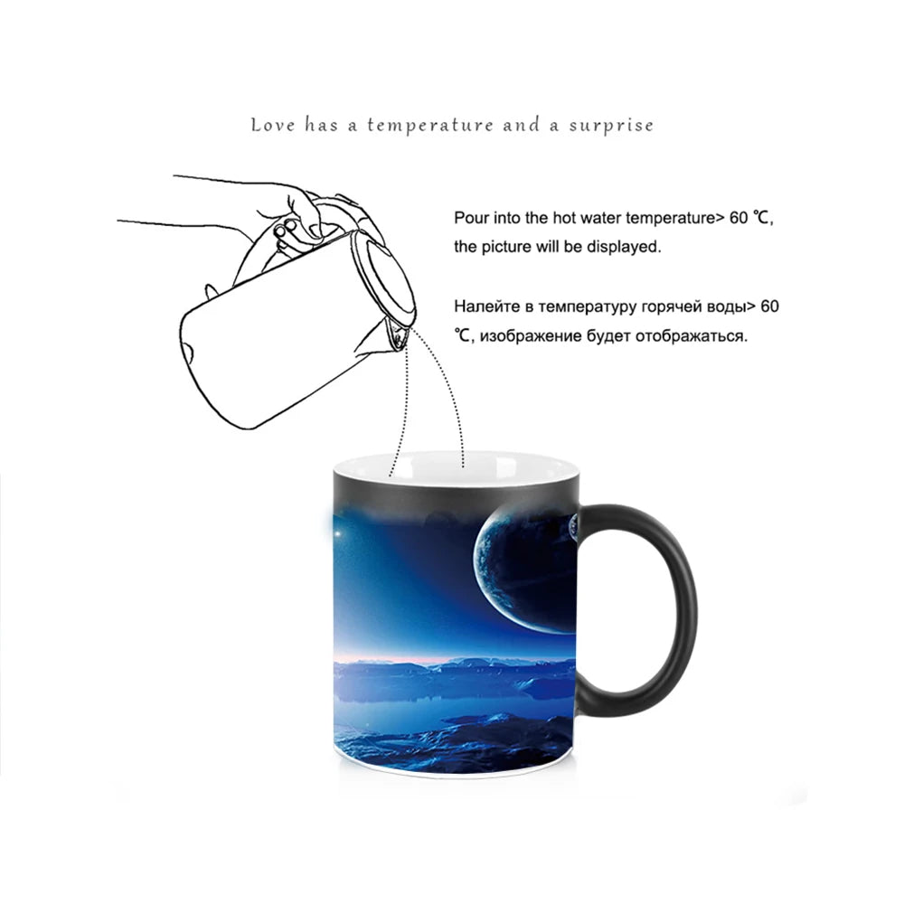 New Space Planet Heat Sensitive Mug Anime