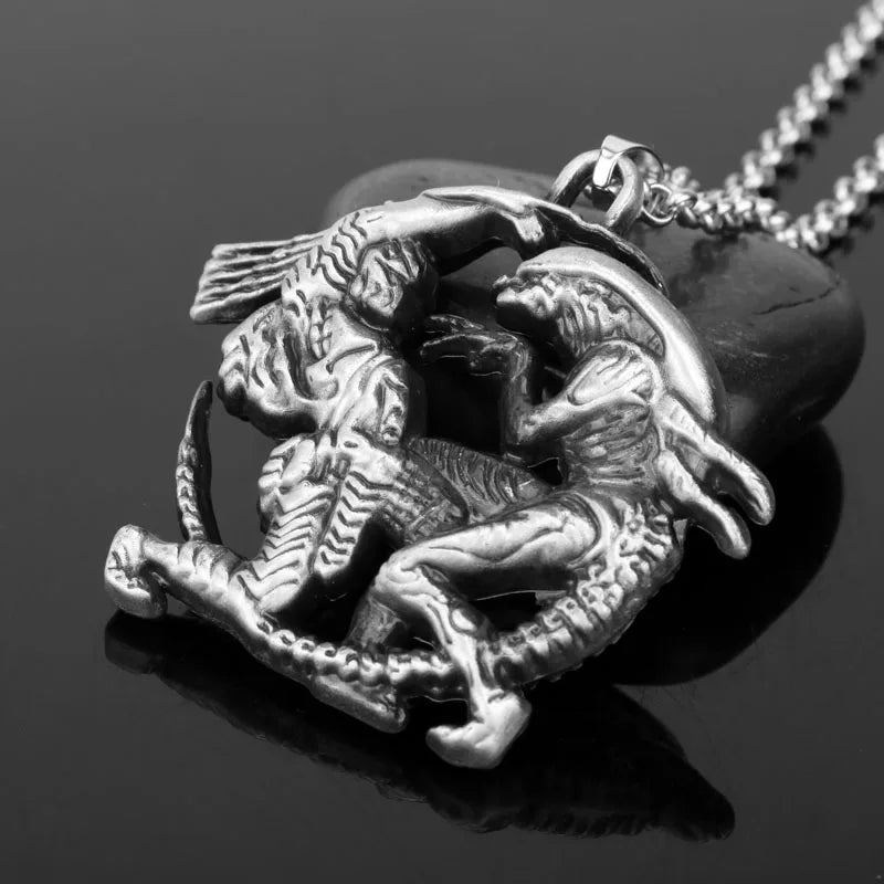 Movie Alien Necklace Predator AVP Alien Queen Pendant