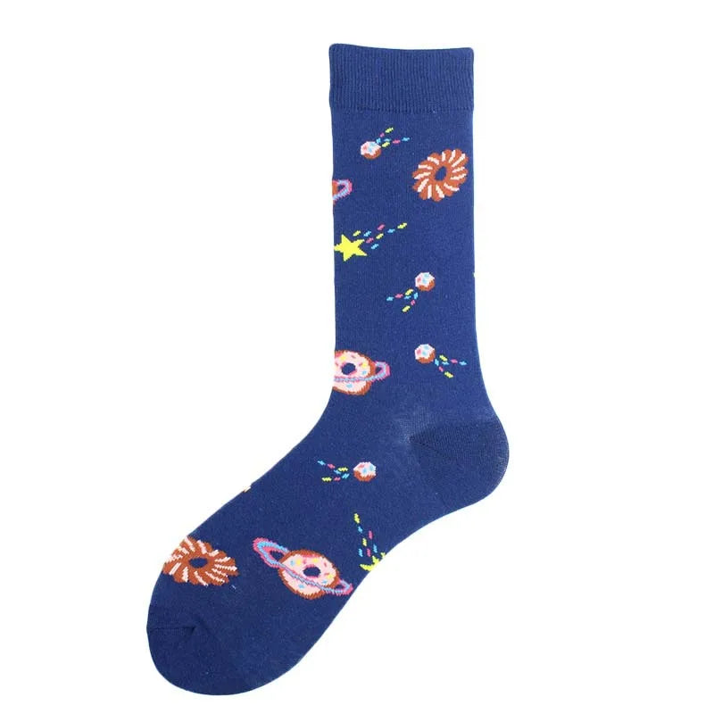Painting Style Astronaut Men's Socks