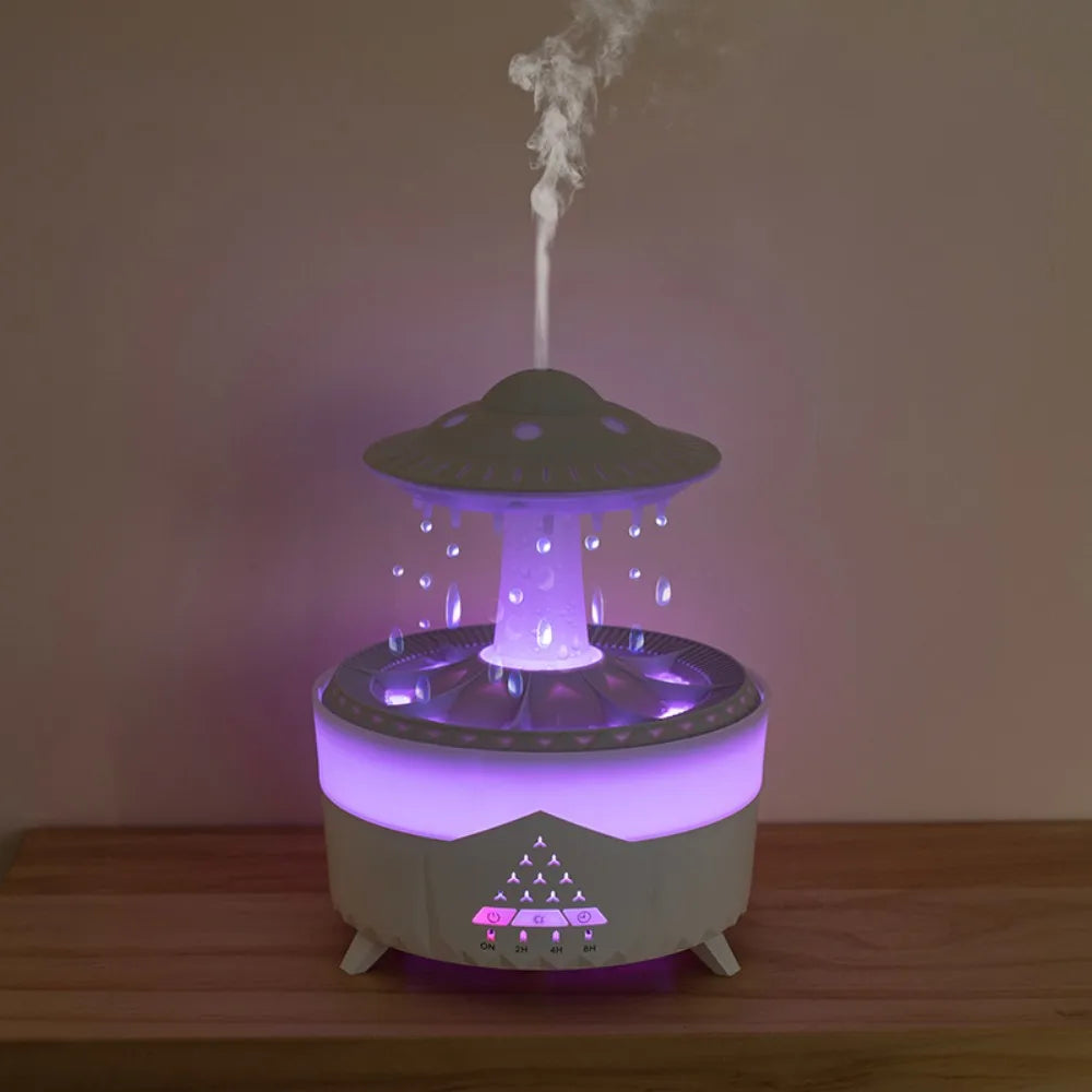 UFO Rotating Raindrop Aromatherapy Essential Oils Air Diffuser