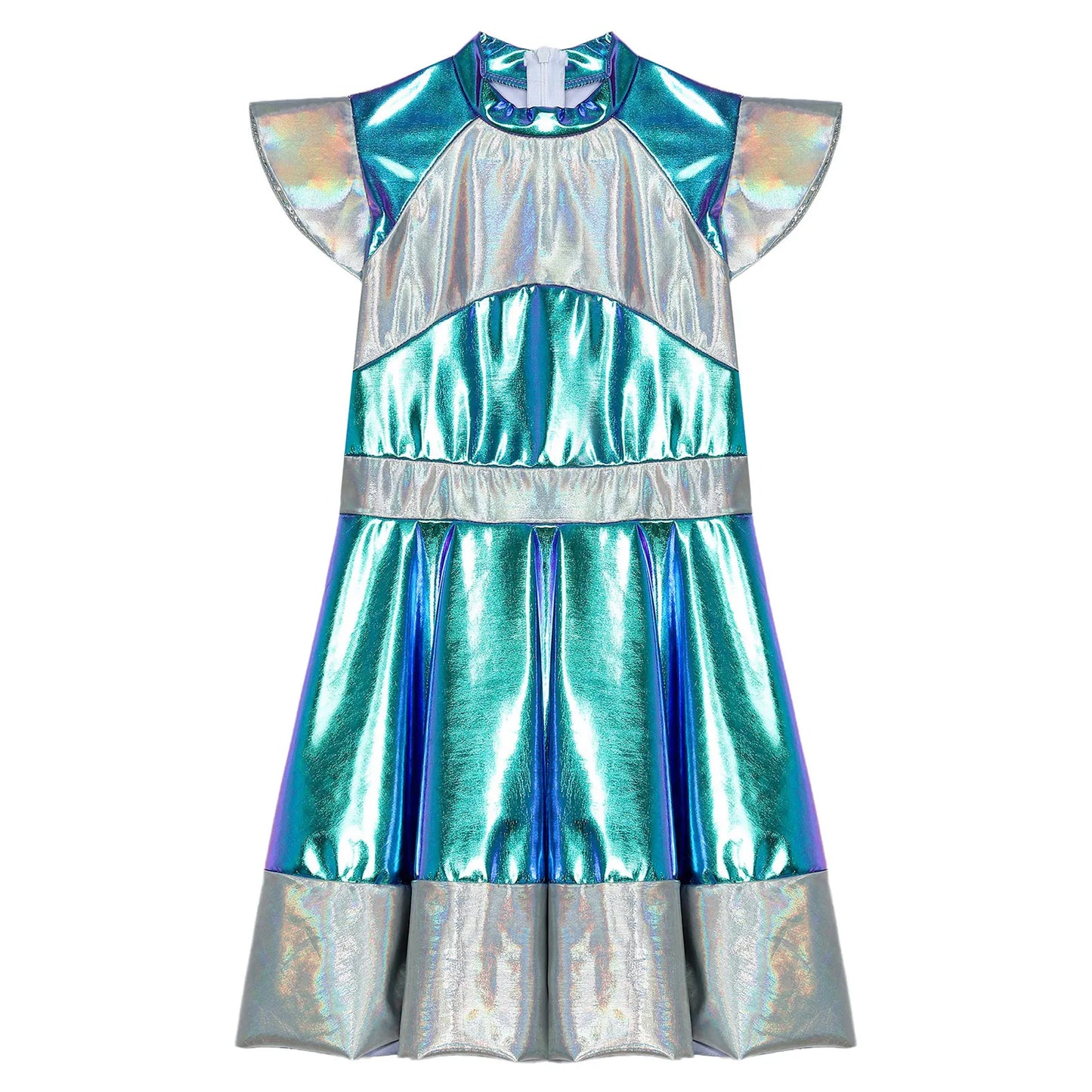 Girls Shiny Alien Outer space Halloween Cosplay