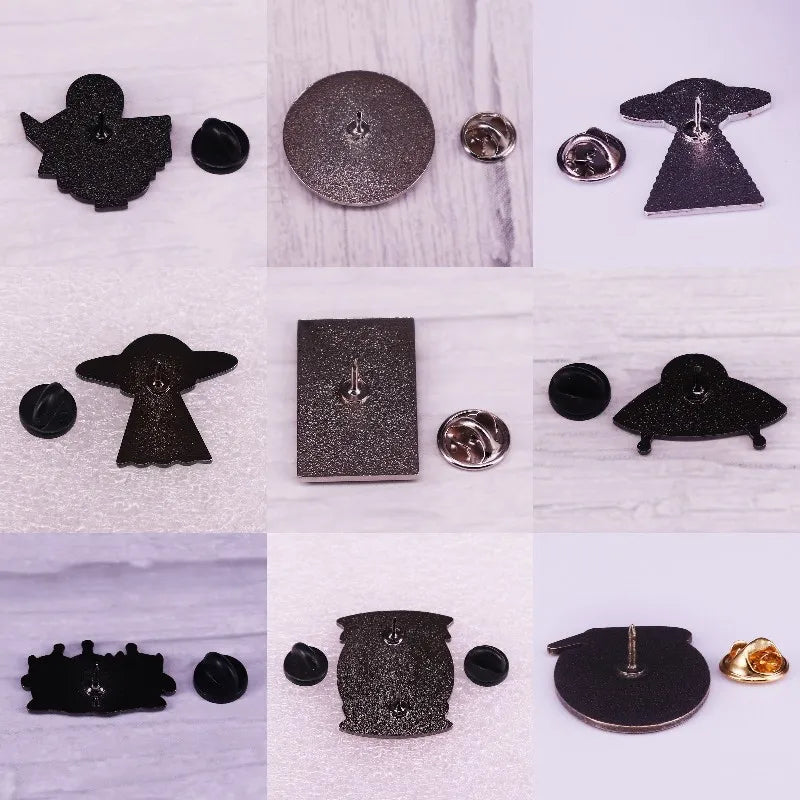 Creative Alien UFO Enamel Brooch Cartoon Pin