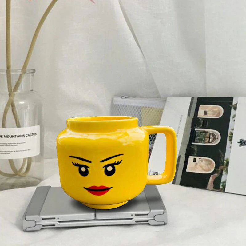Cartoon Ceramic Mug Cup 250ML with Cute Impish Expression