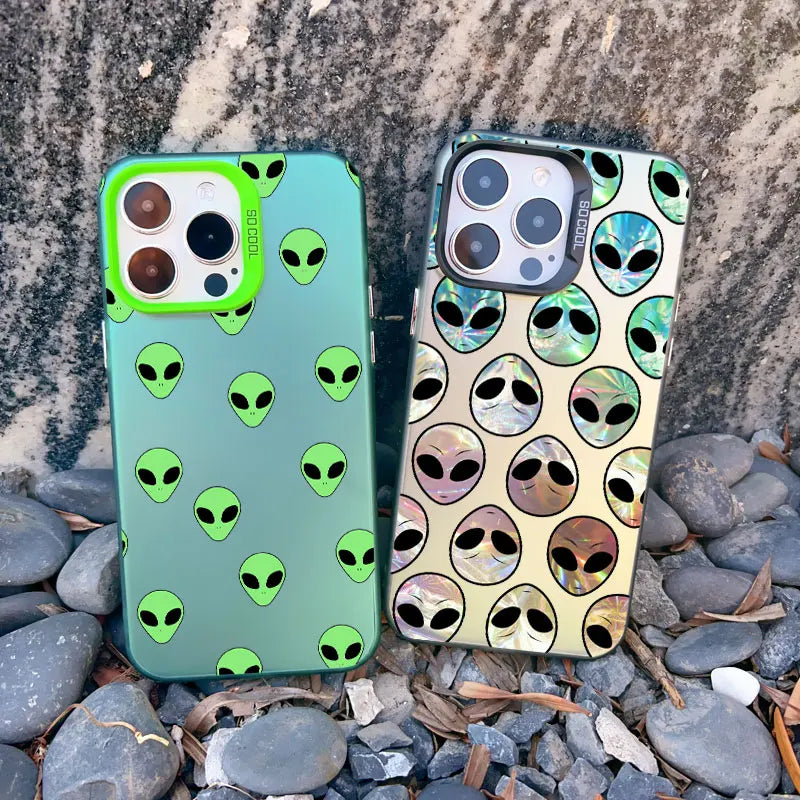 Funny Cartoon Alien Laser Phone Case for iPhones
