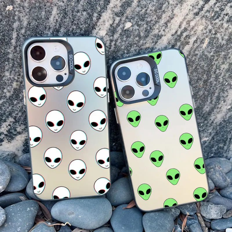 Funny Cartoon Alien Laser Phone Case for iPhones