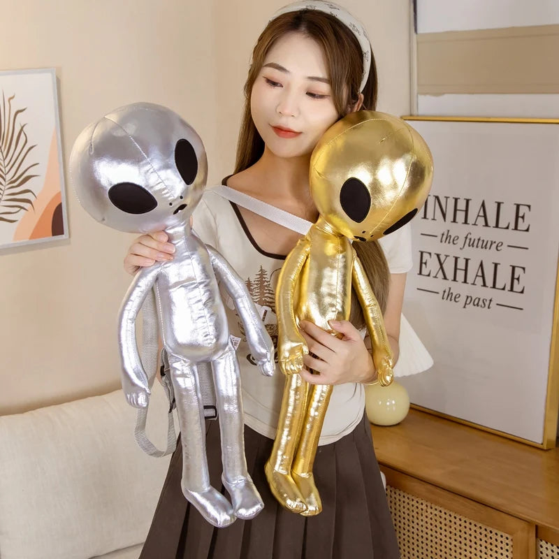 Alien Backpack Extraterrestrial Soft Stuffed Plush Doll