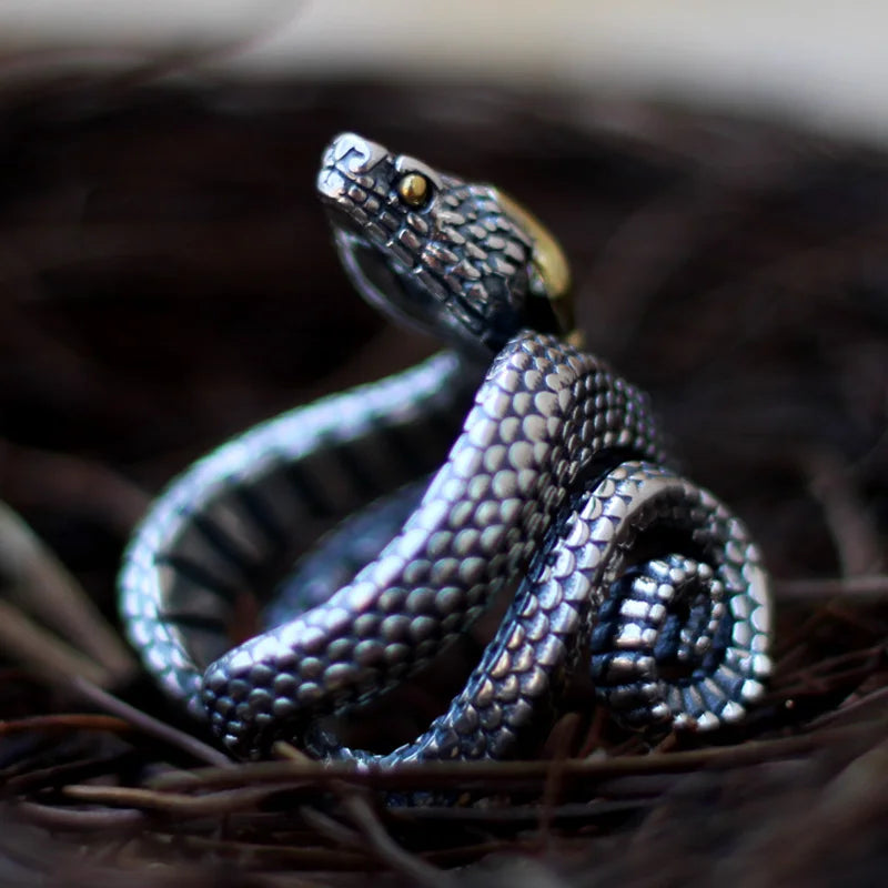Vintage Snake Ring Adjustable Opening