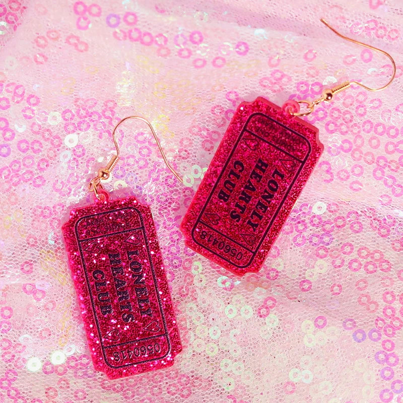 Y2k Earrings For Women Hip Hop Pink Cute Alien Set