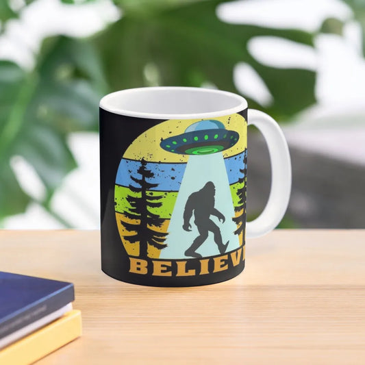 Bigfoot Ufo Alien Believe Classic Mug