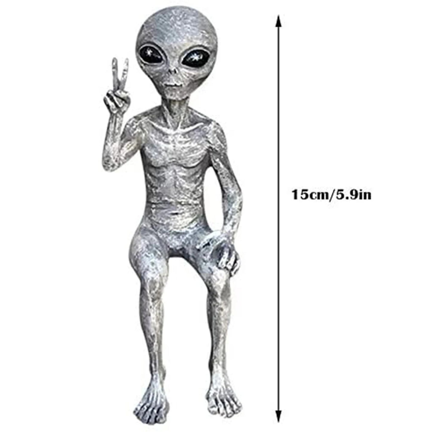 New Outer Space Alien Statue Martians Garden Figurine Set
