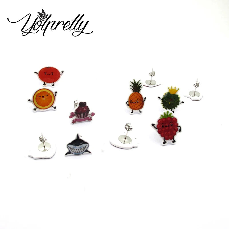 Cute Green Space Alien Baby Earrings