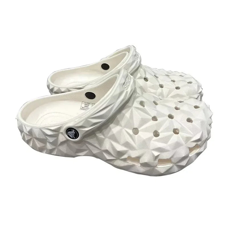 Fractal Durian couple hole crocs for women