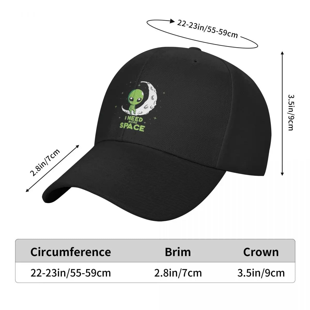I Need Space Green Alien Cap
