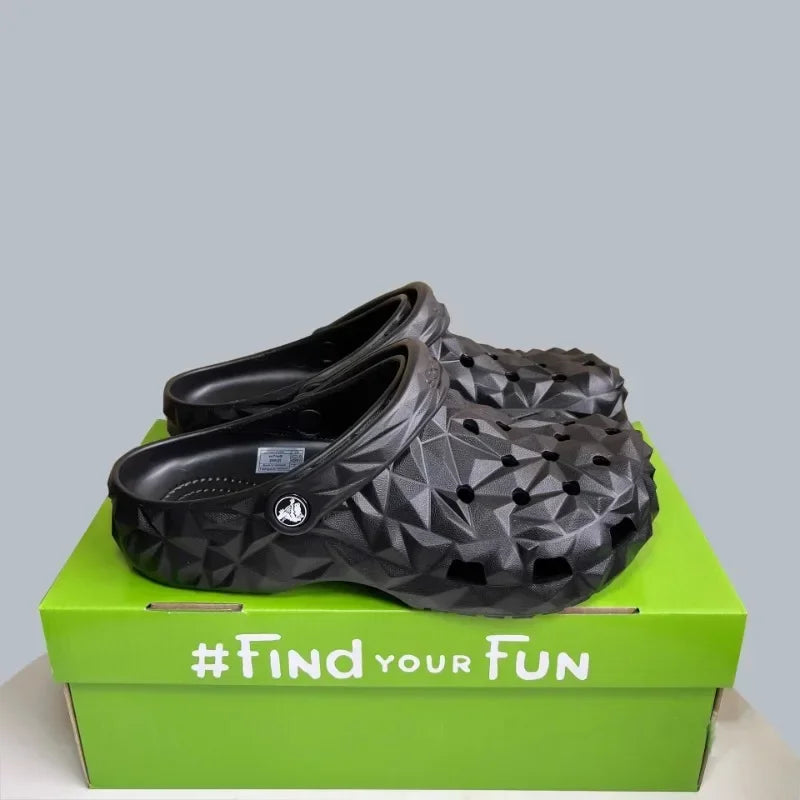 Fractal Durian couple hole crocs for women