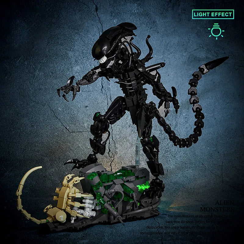 Alien Monster Building Blocks Bricks Set DIY Alien Figures Assembly Model Kit