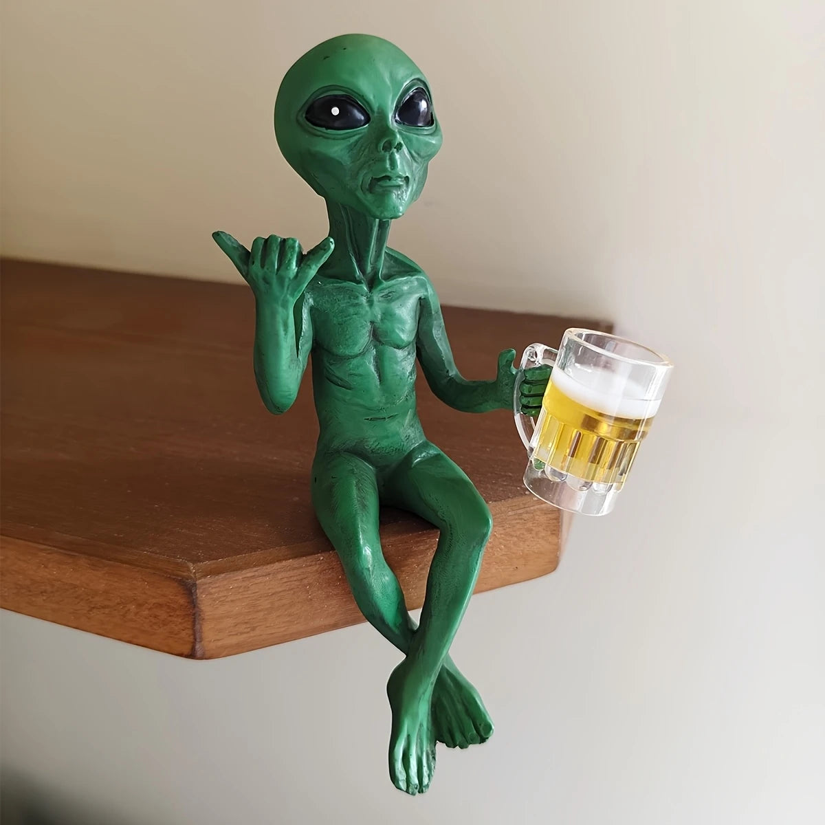 Drinking Alien Sculpture Novelty Alien Collectibles