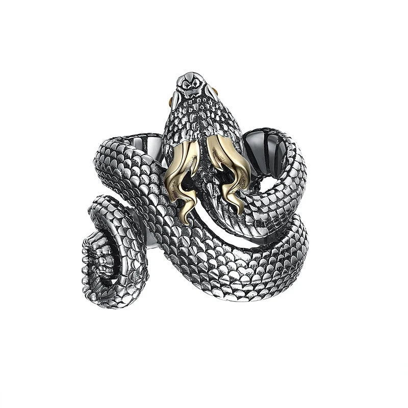 Vintage Snake Ring Adjustable Opening