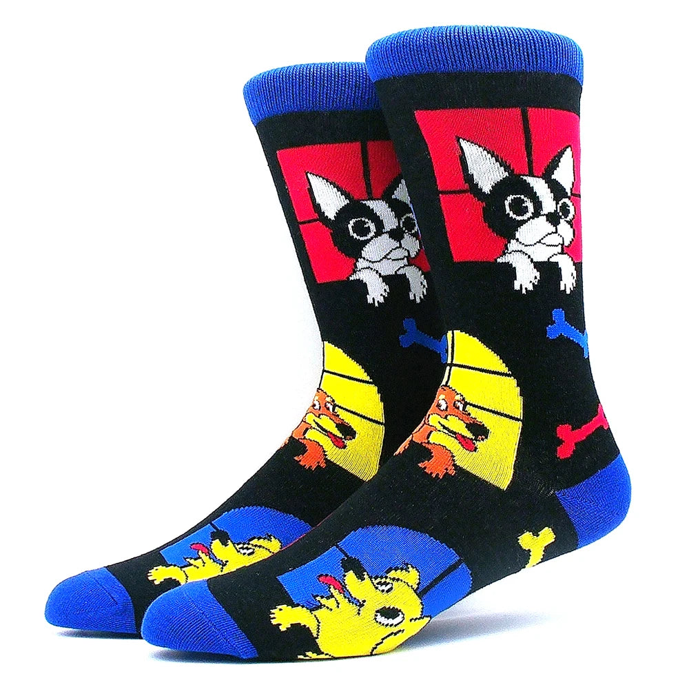 Cotton Happy Funny Socks Men Alien Planet