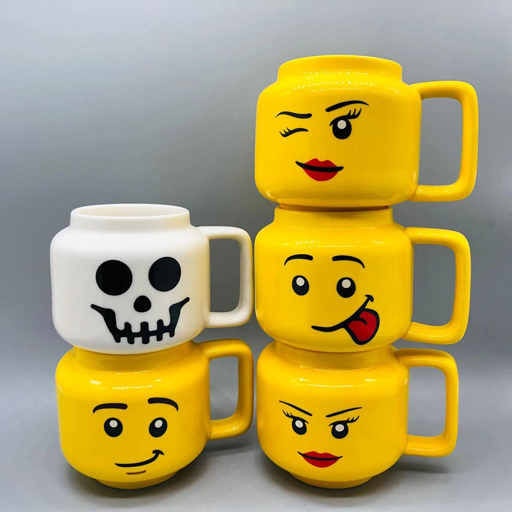 Cartoon Ceramic Mug Cup 250ML with Cute Impish Expression