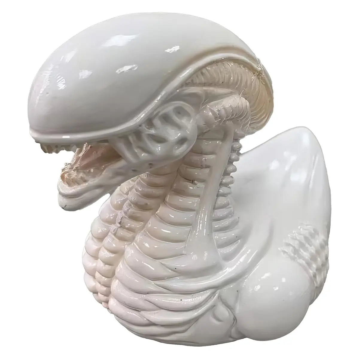 Gothic Resin Duck Figurine - Dark Alien Decor,