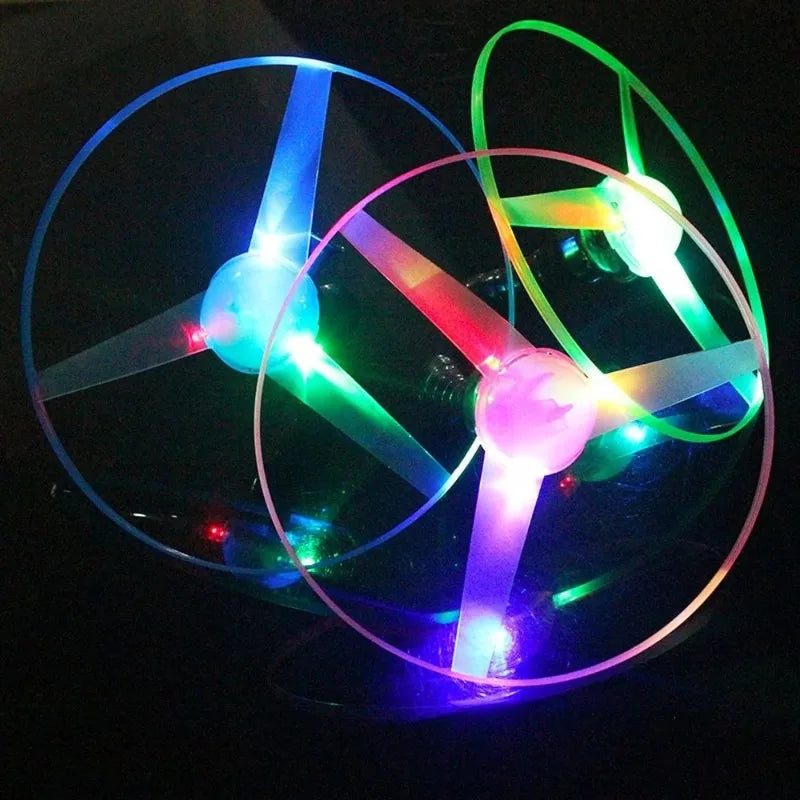 LED Lighting Flying Disc Propeller Helicopter Toys