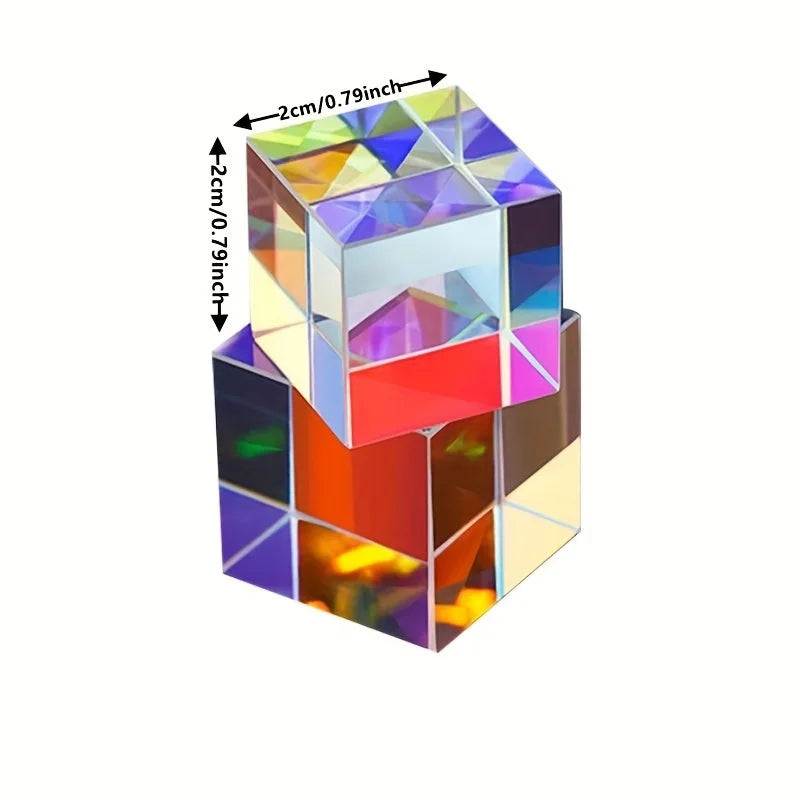 1pcs Science Magic Prism Cube 20mm Hexahedral Crystal Magic