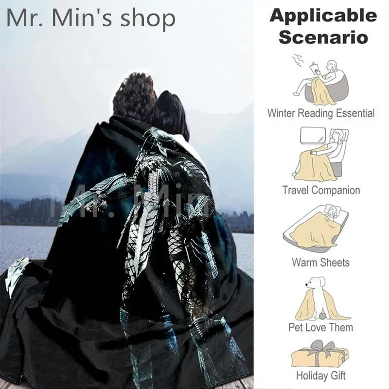 Boy Girl's Bedroom Multifunction Blankets Alien Vs. Predator
