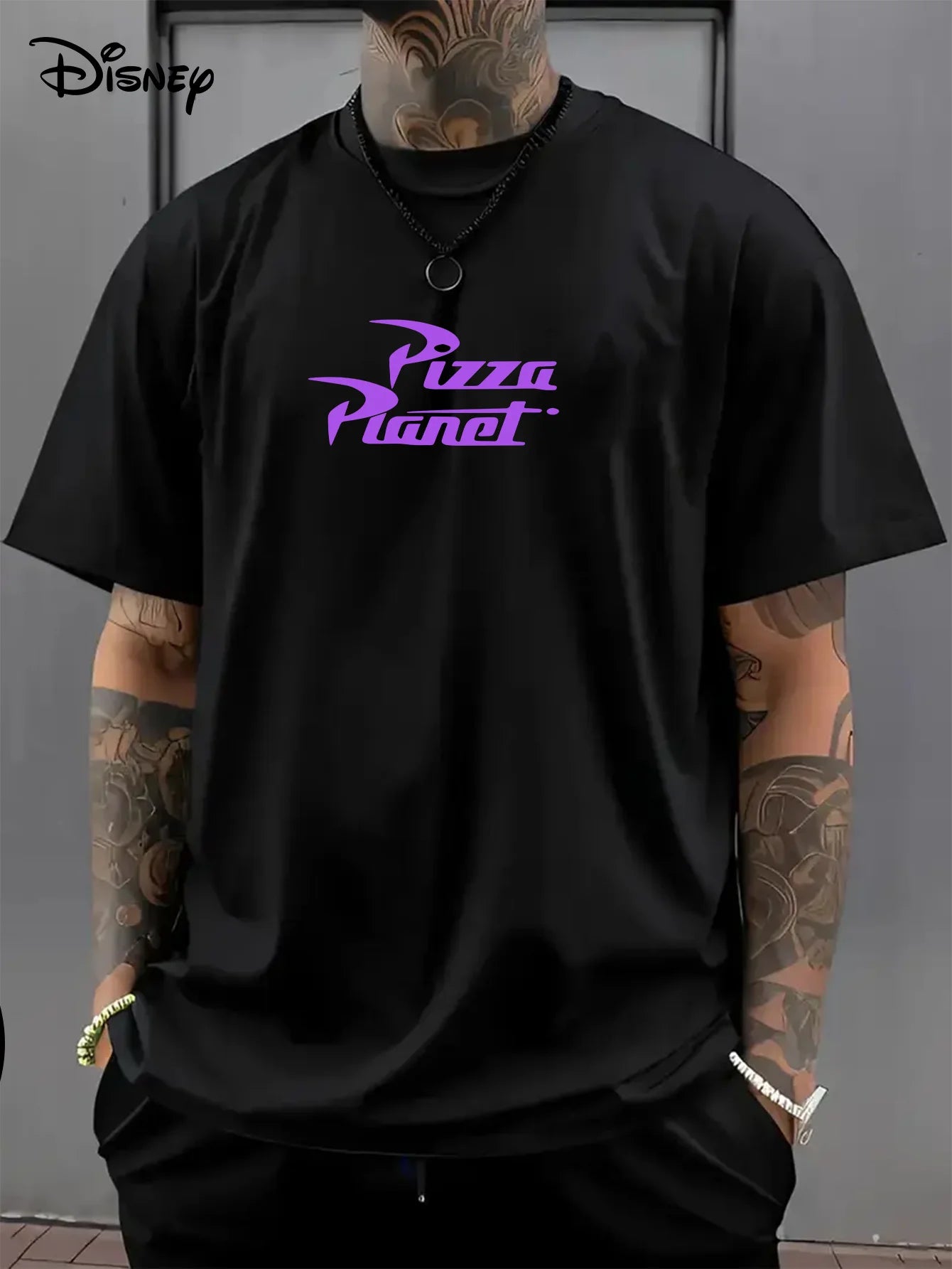 Men's Disney Toy Story Planet Pizza T-Shirt