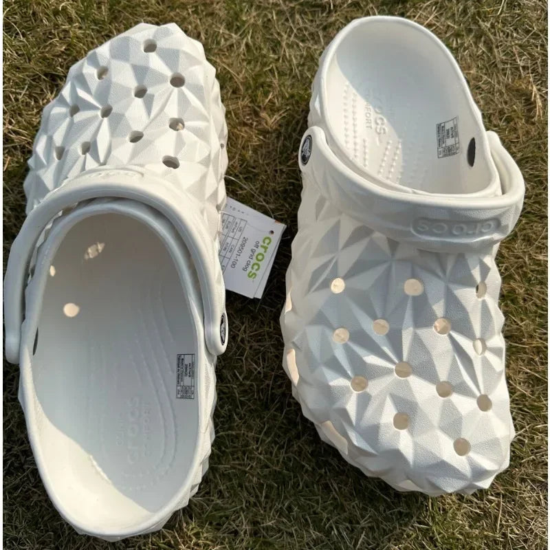 Fractal Durian couple hole crocs for women