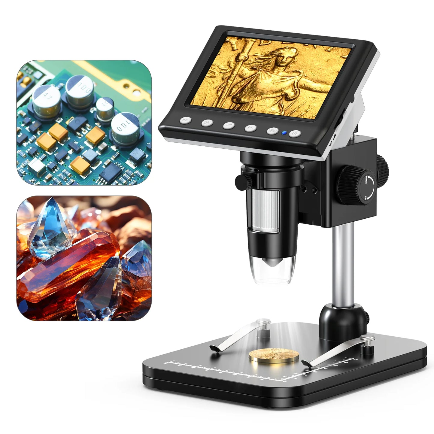 Digital Microscope 1000X Coin Microscope 1080P