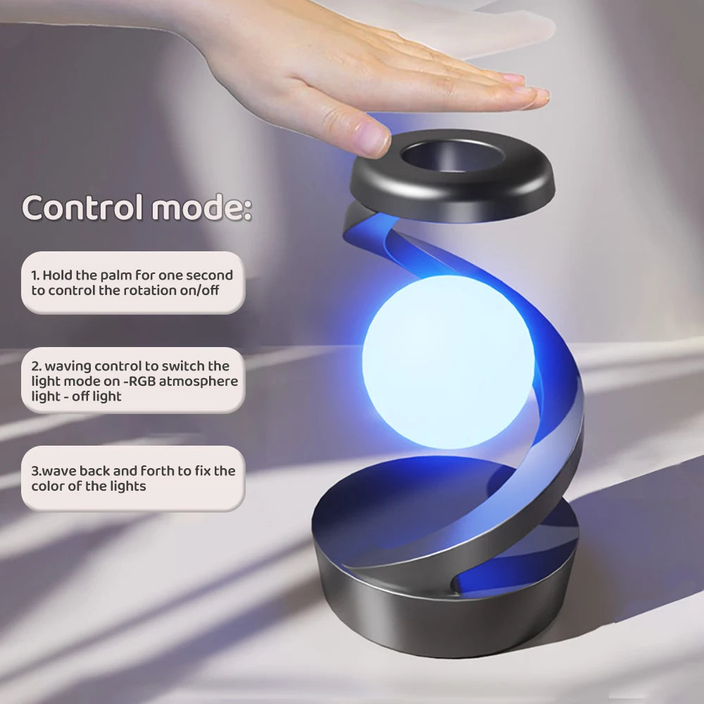 LED 360° Rotating Night Light With Wireless Charger