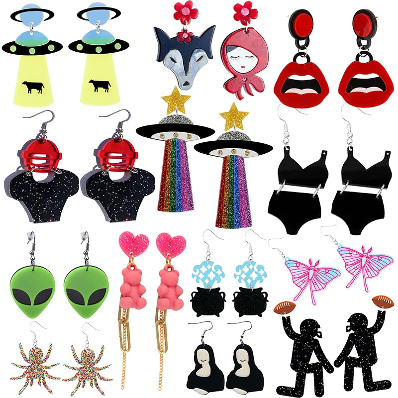 Earrings For Women Girls Hip Hop Cute