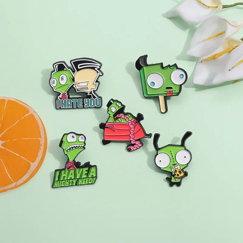 Alien Invader Zim Collection Enamel Pins