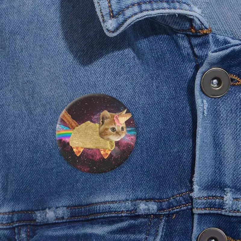 Rainbow Alien Cat Enamel Pin 32-75mm