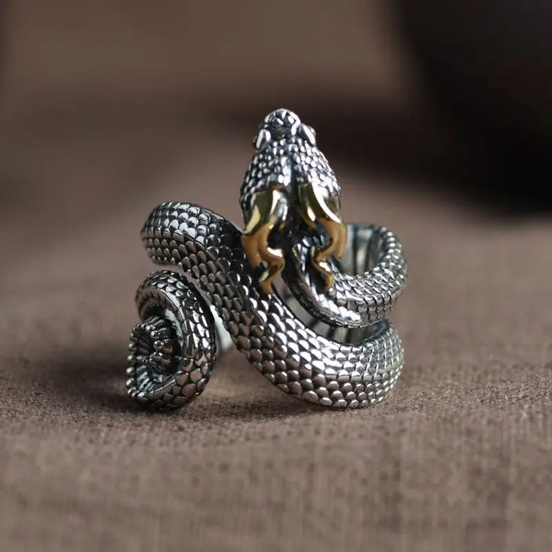 Vintage Snake Ring Adjustable Opening