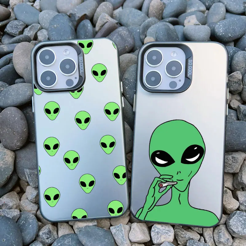 Funny Cartoon Alien Laser Phone Case for iPhones